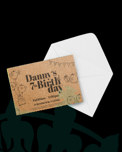 14pt Kraft Paper Invitation Cards