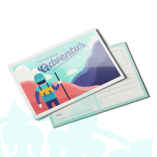 14pt Writable AQ Post Cards
