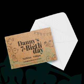 14pt Kraft Paper Invitation Cards