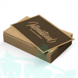 18pt Kraft Paper Business Cards